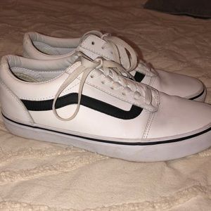 Black and white old skool vans